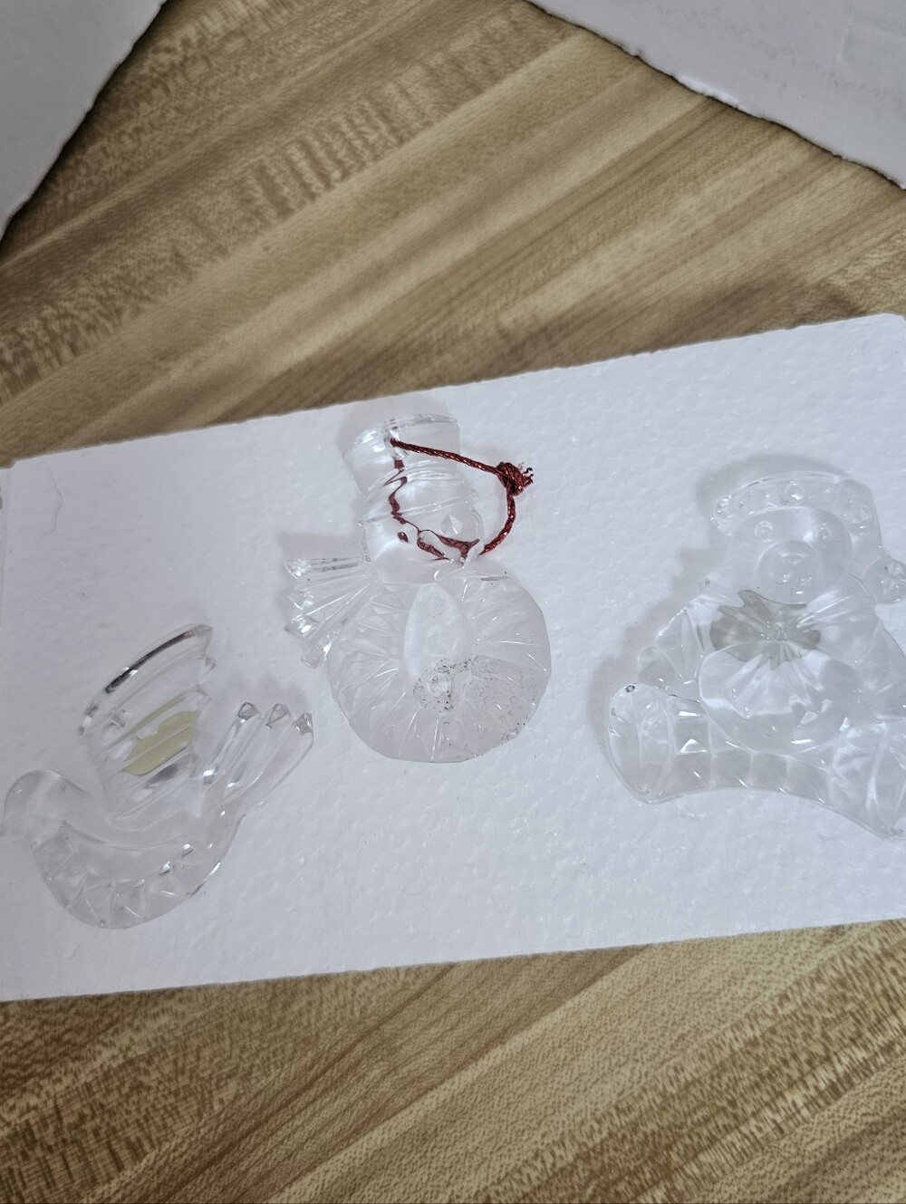 Vintage Gorham Full Lead Crystal Holiday Ornaments - Set of 3 Fun West Germany